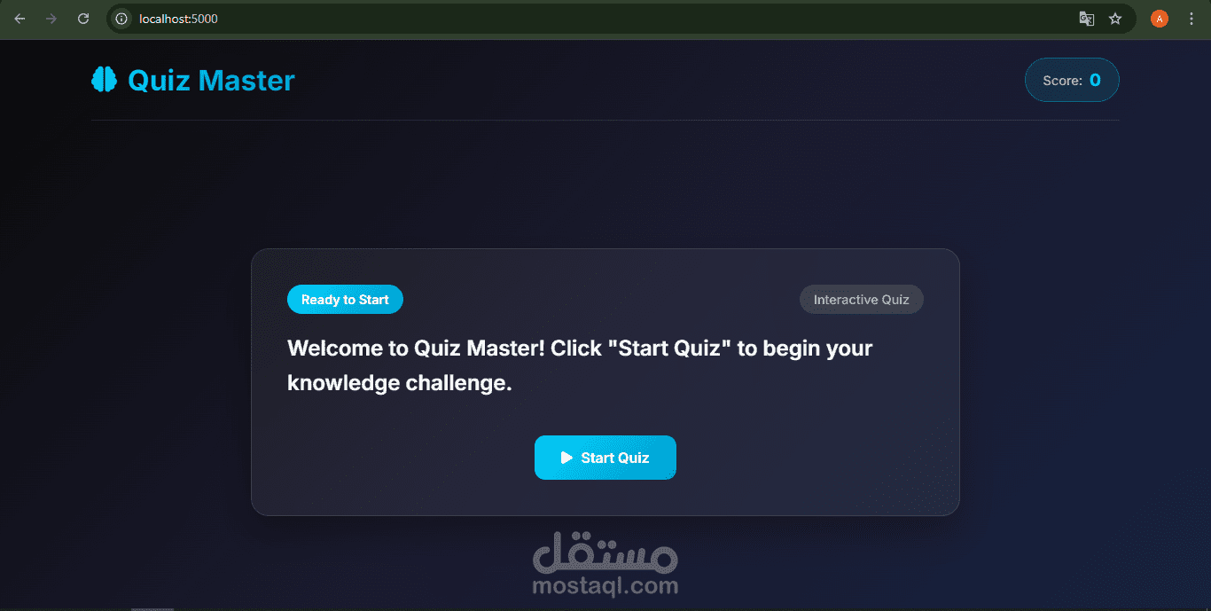 Python multiple choice quiz web app