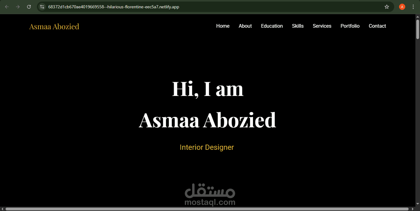 Architect portfolio website