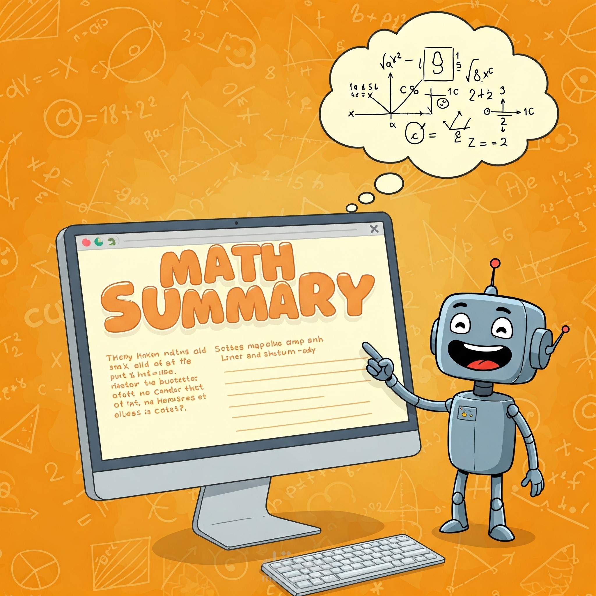 ملخص لمادة الرياضيات باللغة الانجليزية