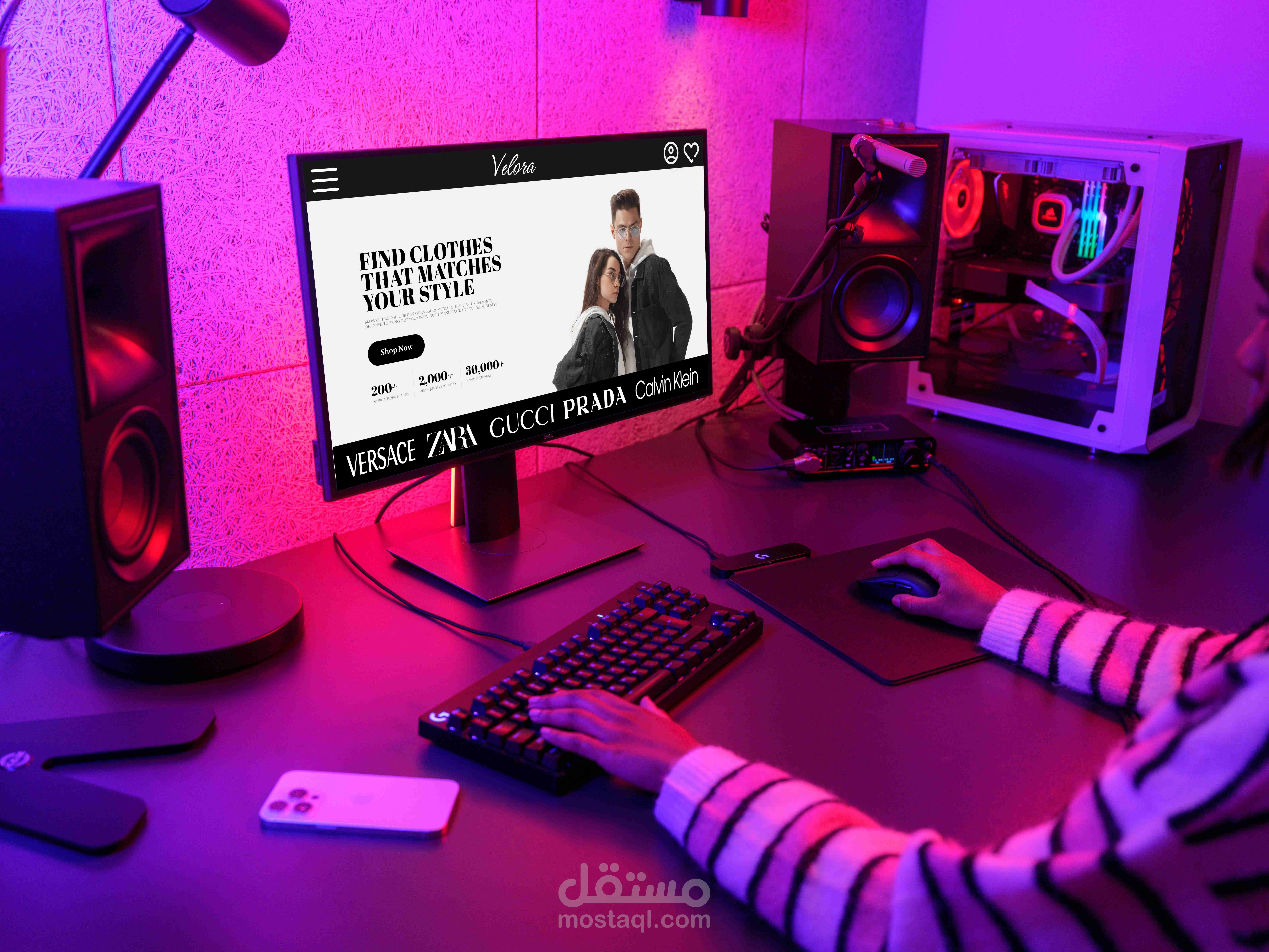تصميم واجهة مستخدم (UI) احترافي لمتجر أزياء إلكتروني (E-commerce)
