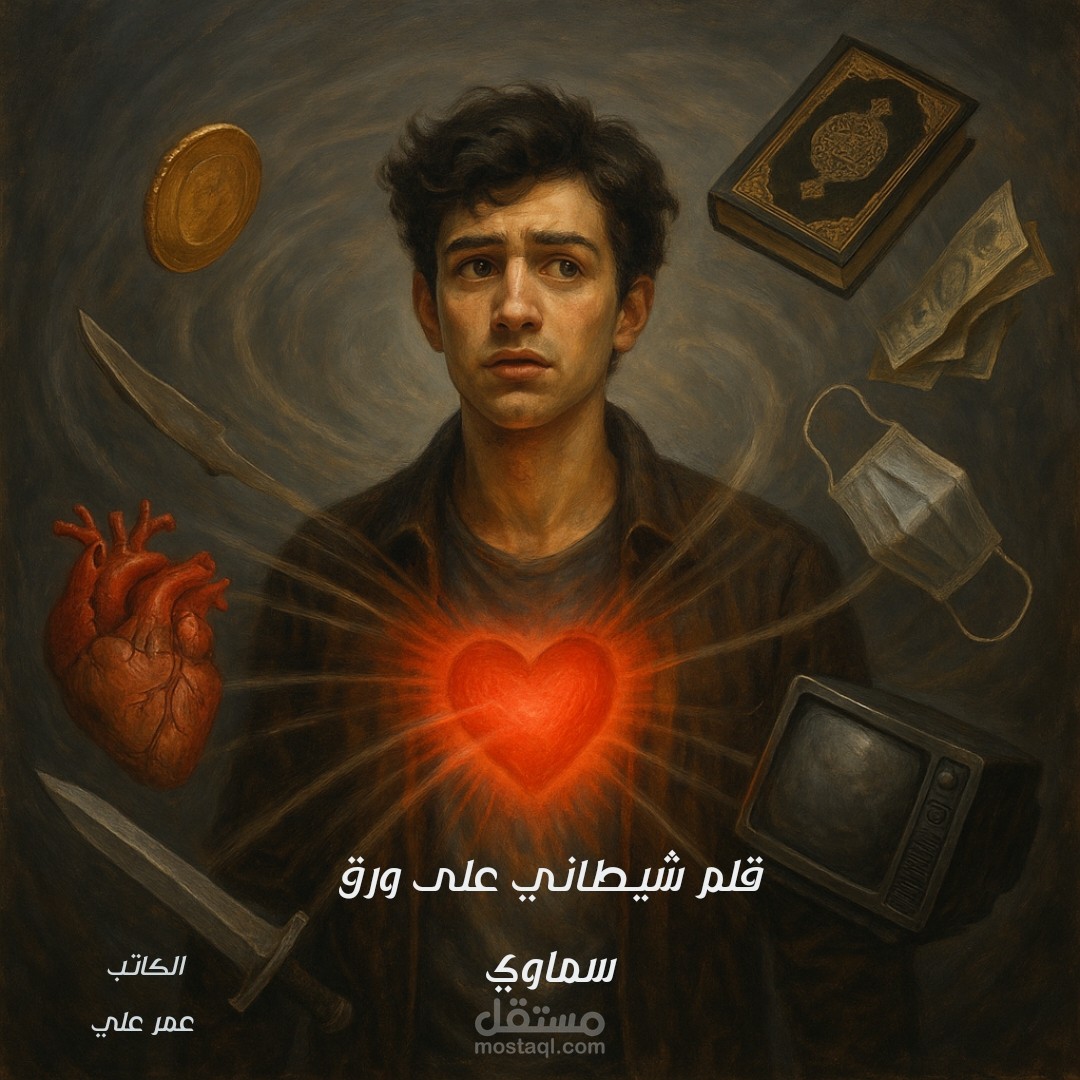 قلم شيطاني على ورق سماوي