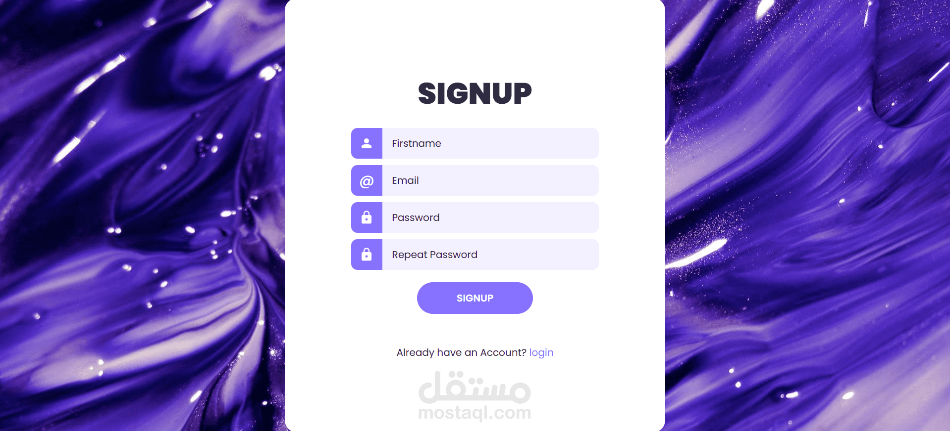 Sign UP page