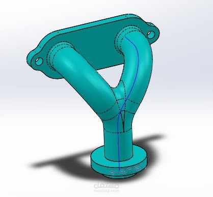 تصميم نظام أنابيب معقد ثلاثي الأبعاد باستخدام SolidWorks
