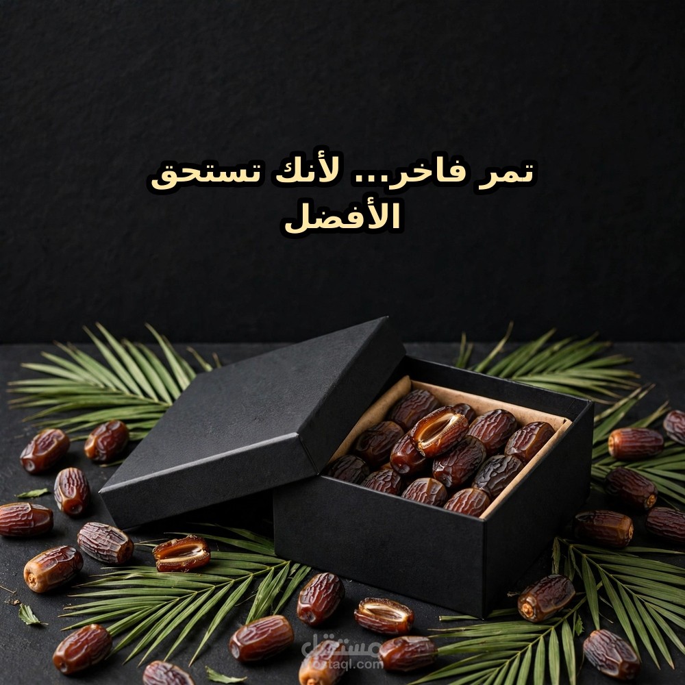 تصميم إعلانات سوشيال ميديا لمنتج التمور