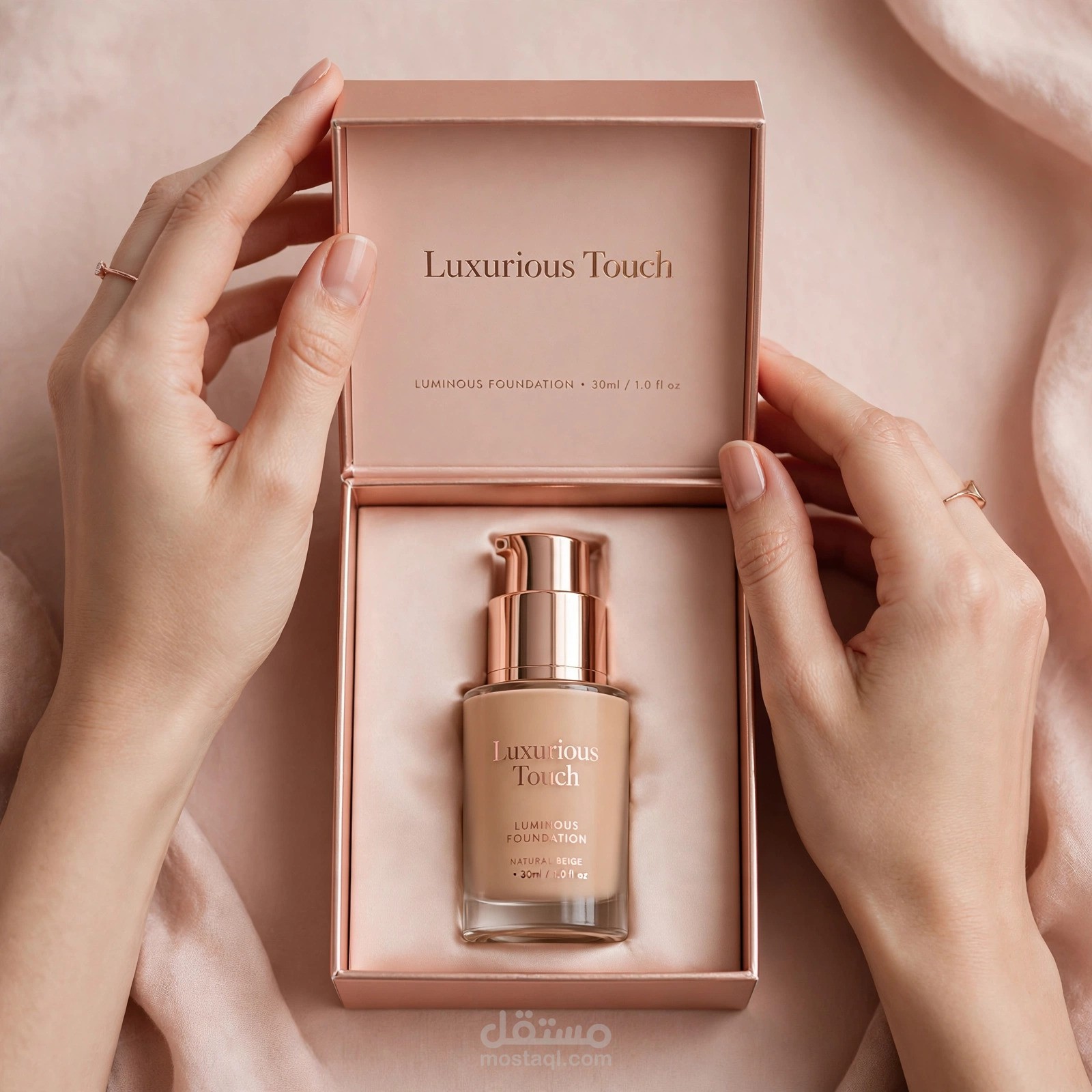 تصميم حملة إعلانية لمستحضرات التجميل | Luxury Touch Foundation