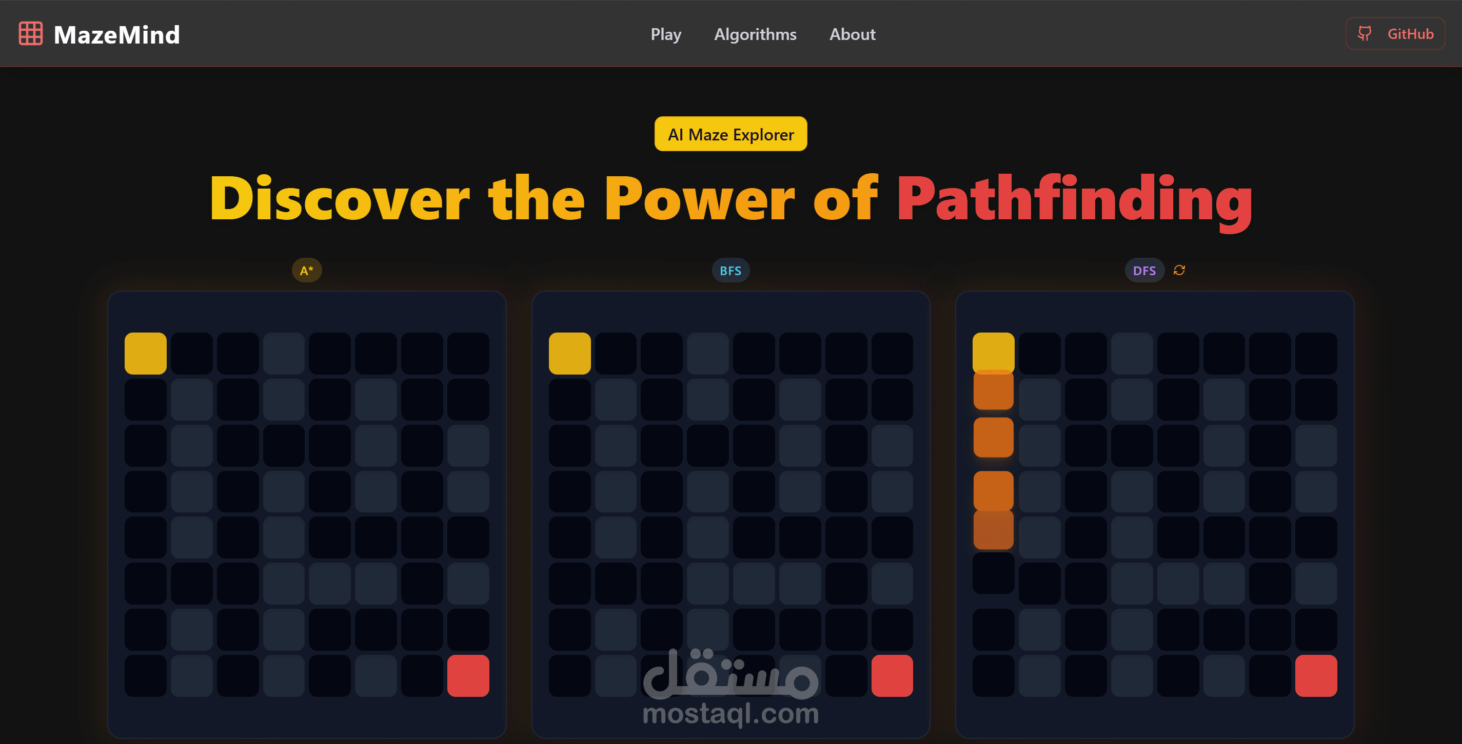 Maze Mind | تطبيق حل المتاهات بالذكاء الاصطناعي