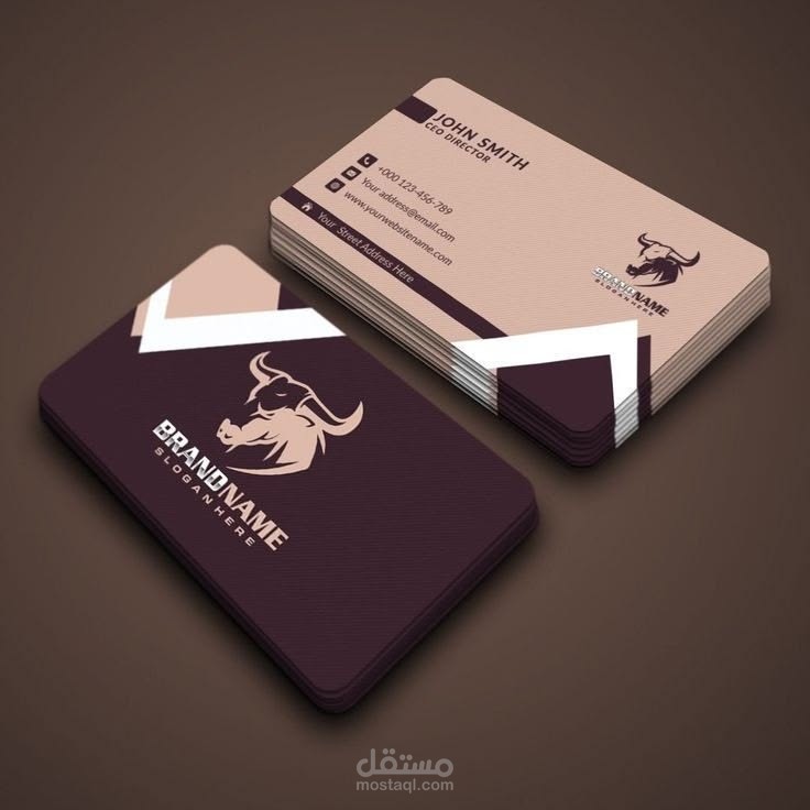 تصميم بطاقة عمل / كارت شخصي احترافي وعصري