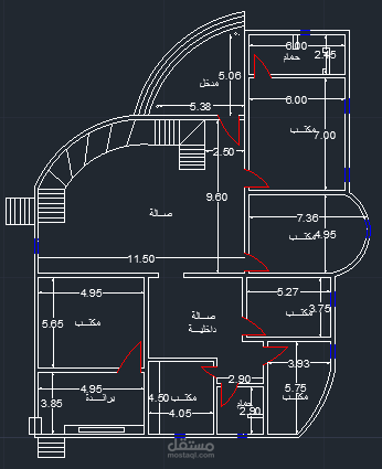تصميم منزل الدور الأرضى