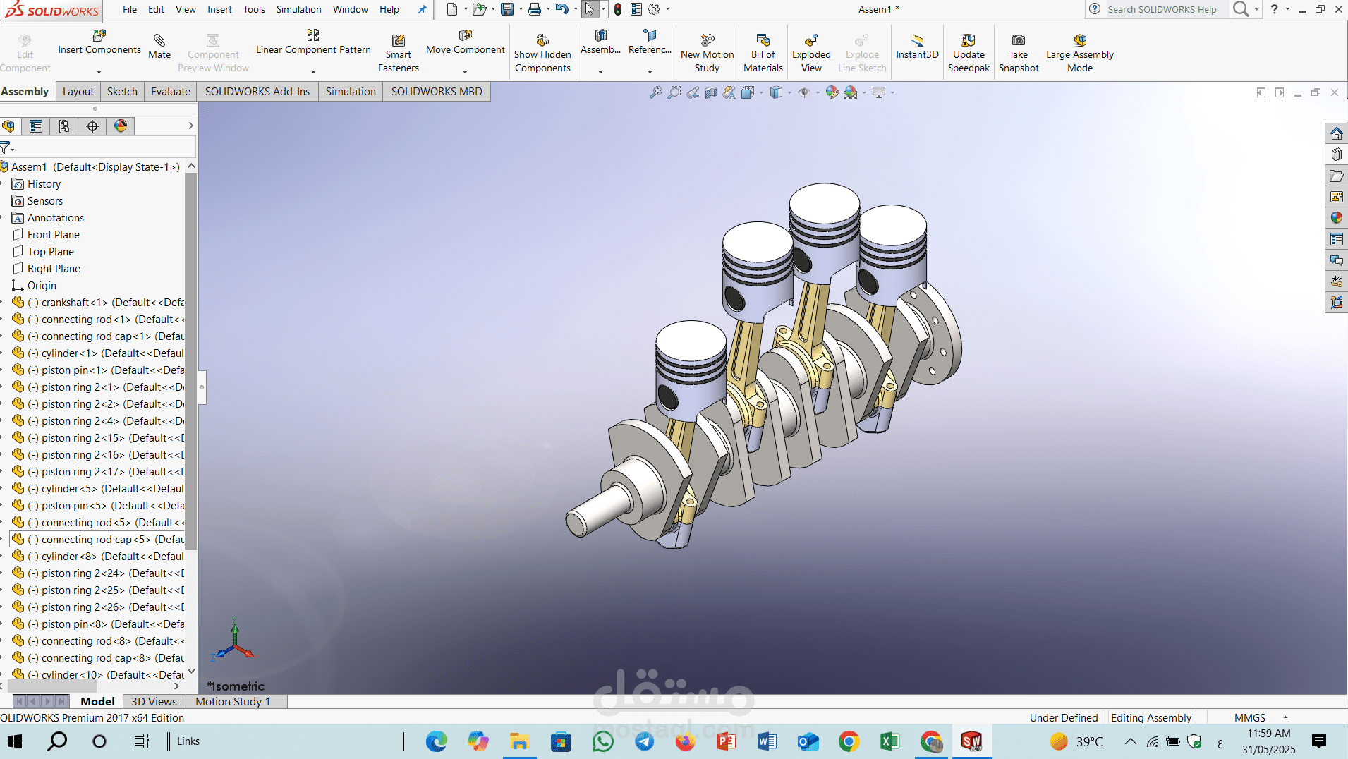 crankshaft by solidworks
