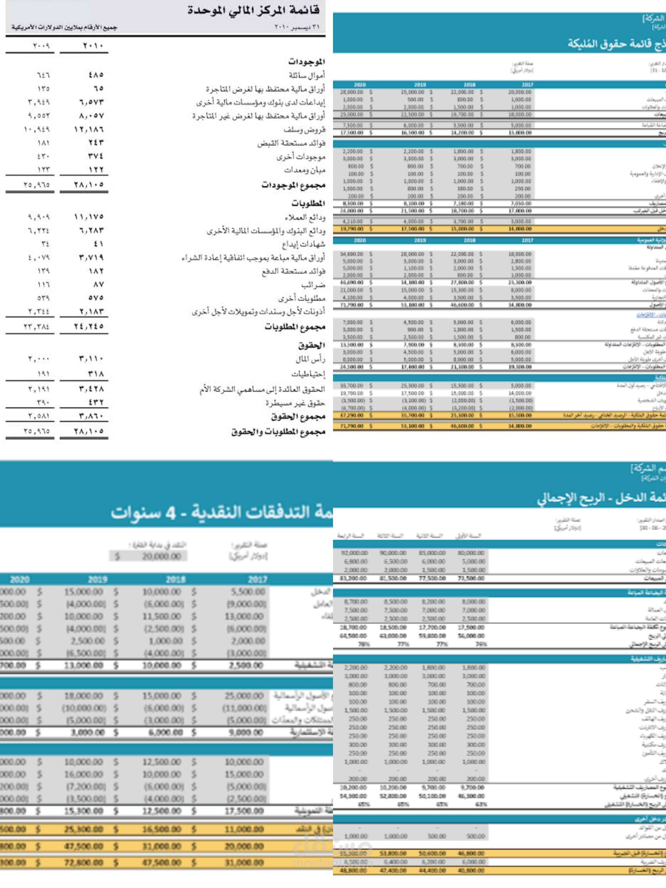 إعداد القوائم المالية للمؤسسات الصغيرة والمتوسطة وكبار الممولين.