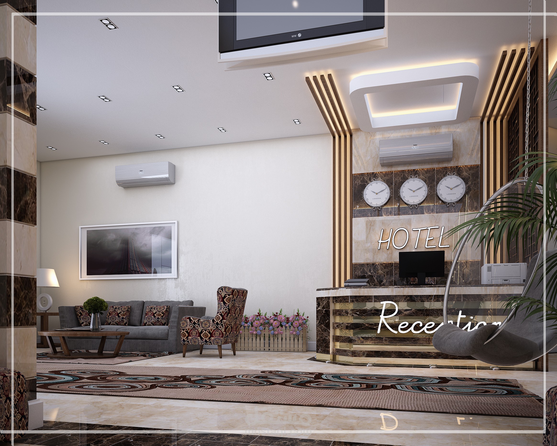 استقبال شقق سكنية مفروشة