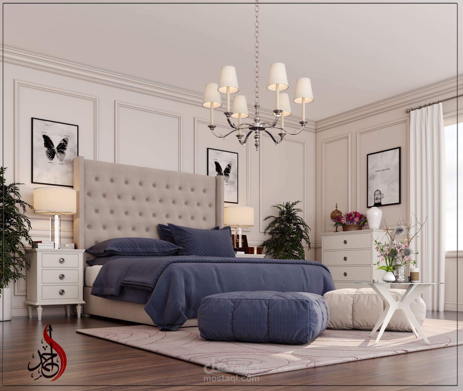 غرفه نوم (( نيو كلاسيك ))