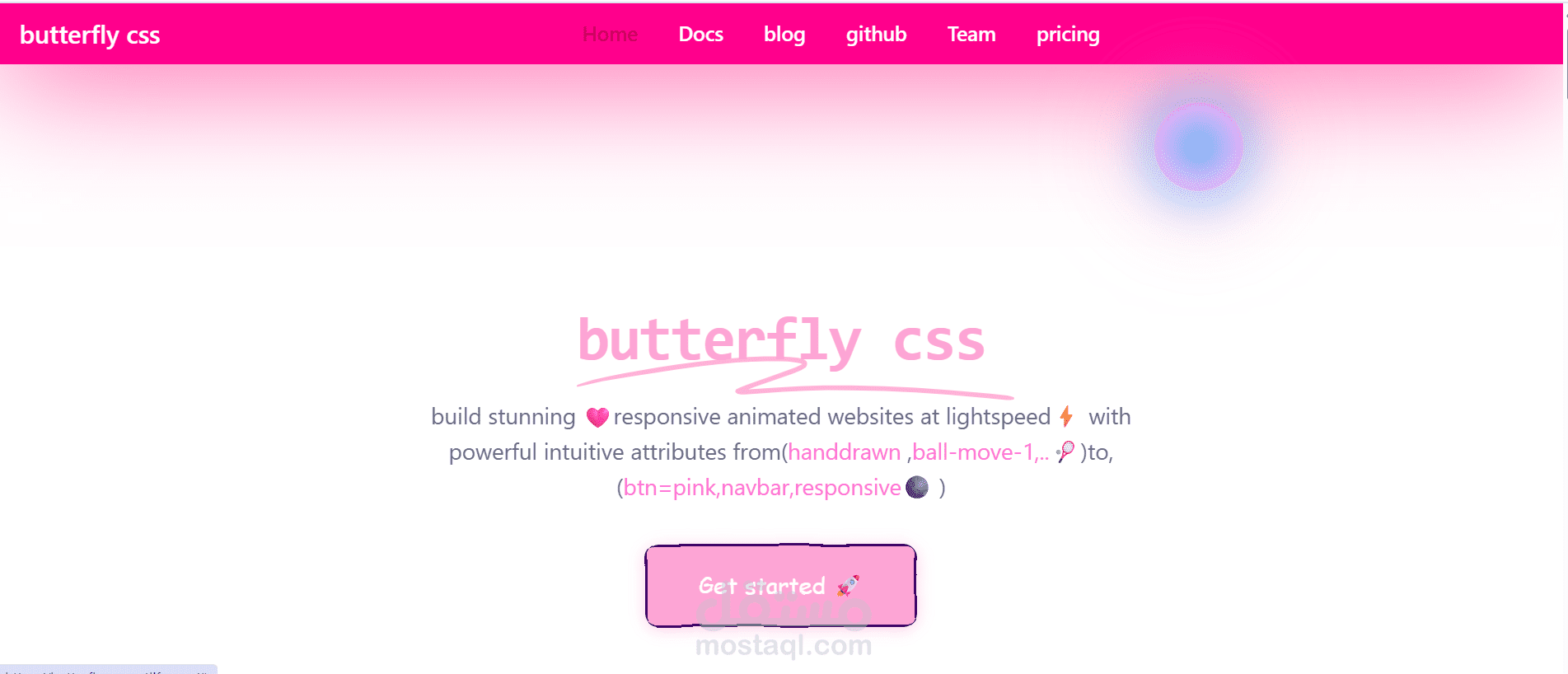 اطار عمل butterfly css