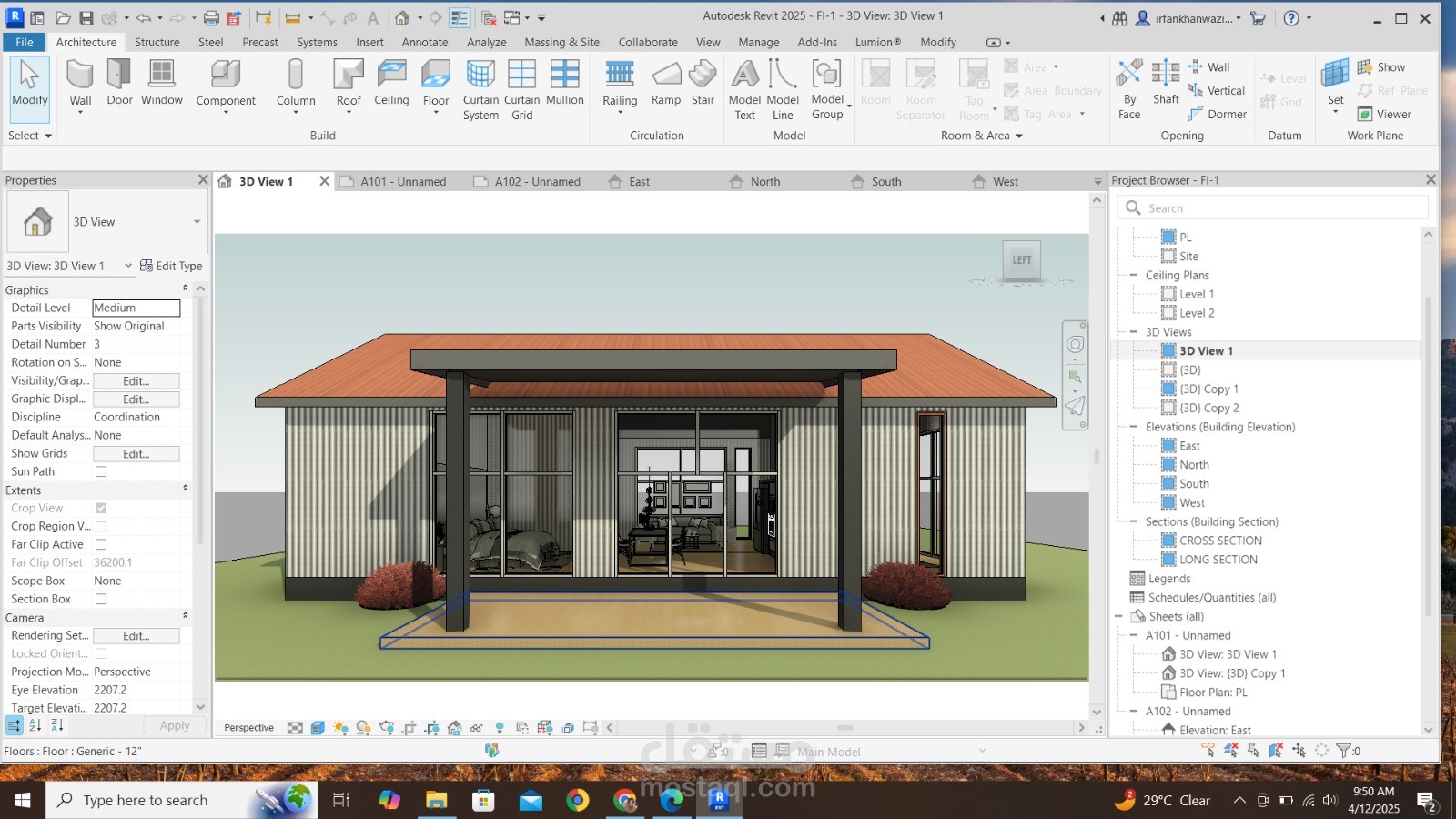 3D Model of a Villa Project including Land Scaping Design