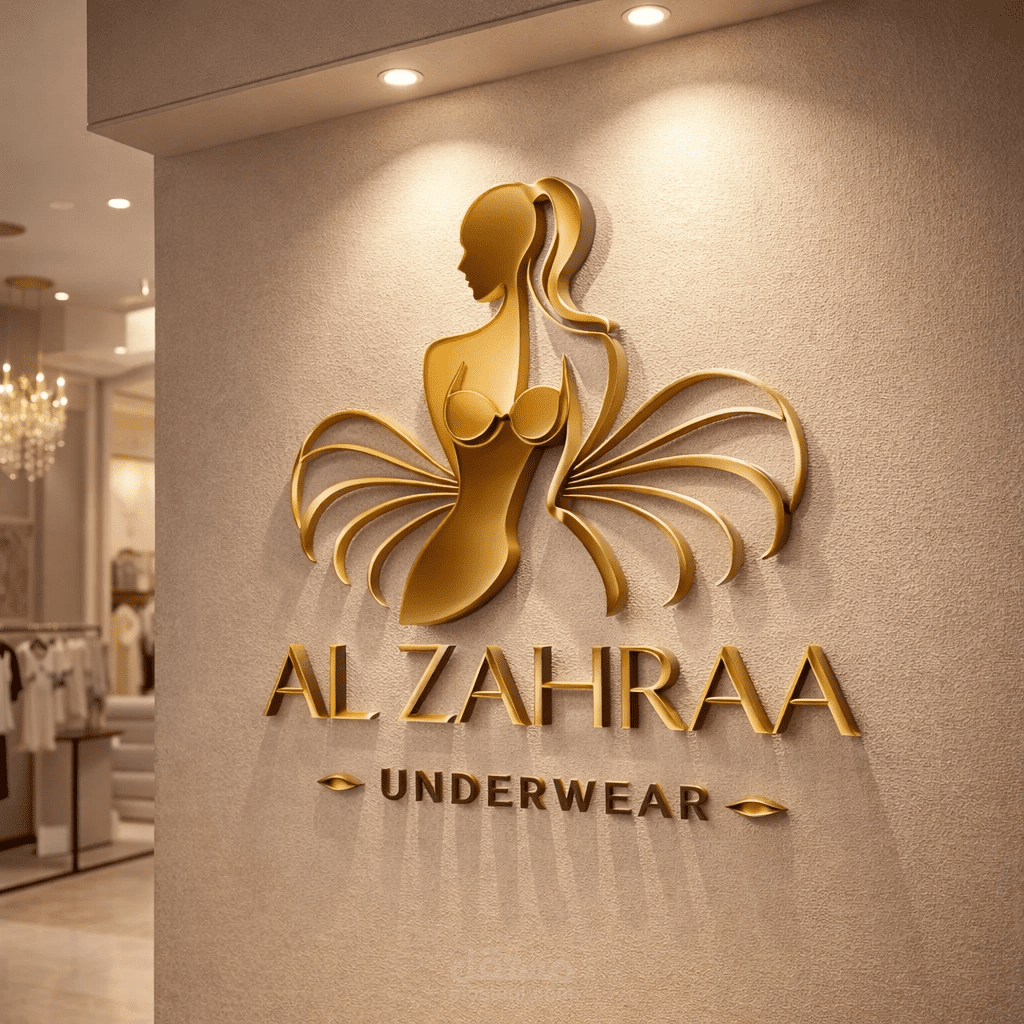 تصميم شعار احترافي لمحلات AL ZAHRAA للملابس الداخلية النسائية