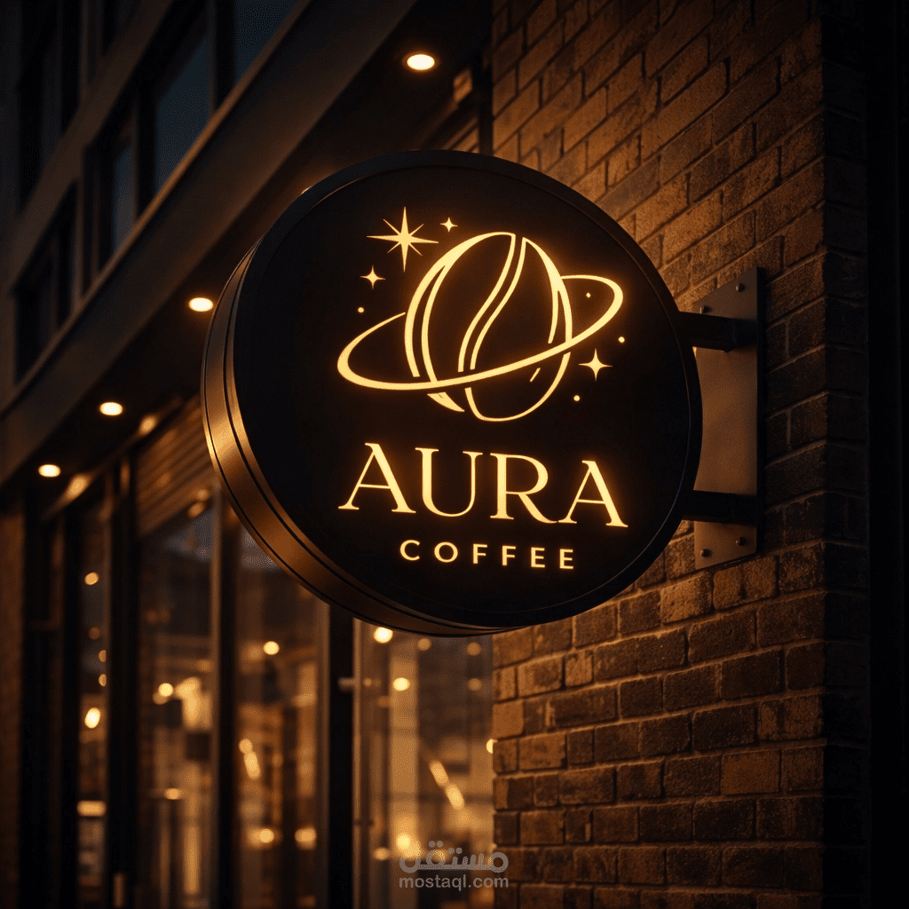 تصميم شعار فاخر لبراند قهوة
