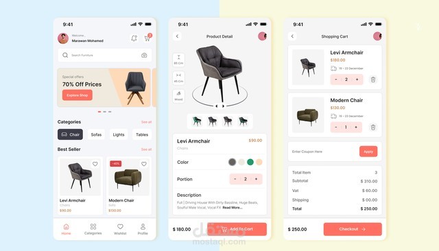 متجر إلكتروني احترافي بتقنية Flutter و Firebase – تصميم عصري وأداء متميز!