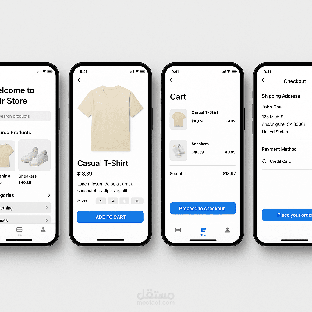 مشروع: تطبيق متجر إلكتروني متكامل (WooCommerce & Flutter)