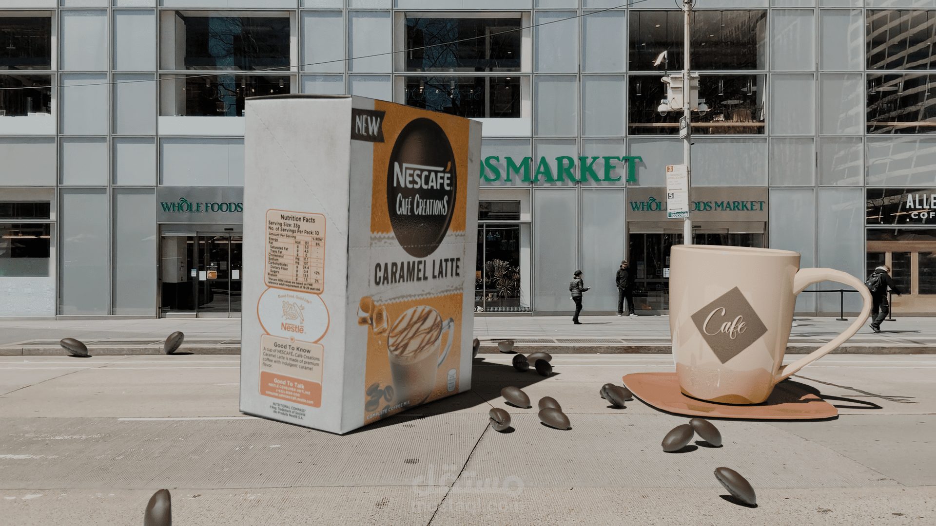 Nescafé Caramel Latte | 3D VFX Advertising Concept نسكافيه كراميل لاتيه – تصميم إعلاني بتقنيات VFX