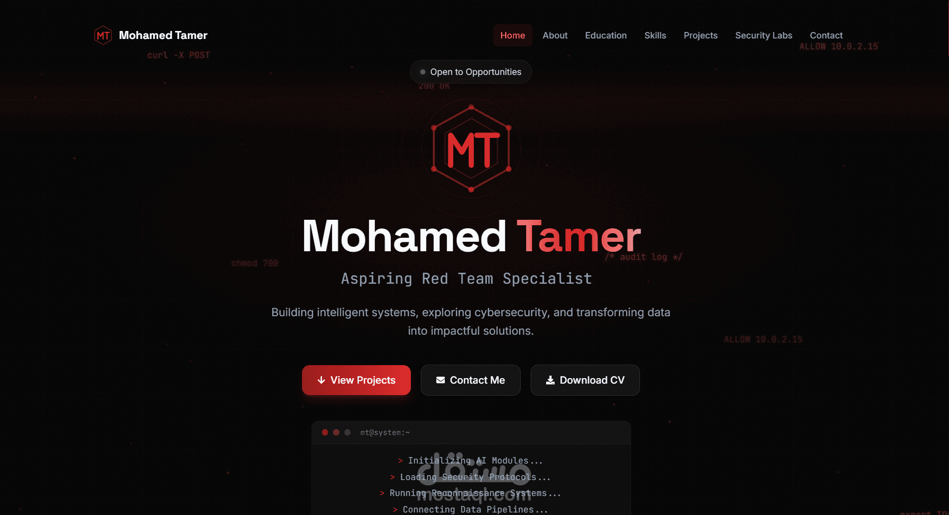 تصميم وتطوير موقع شخصي احترافي باستخدام React