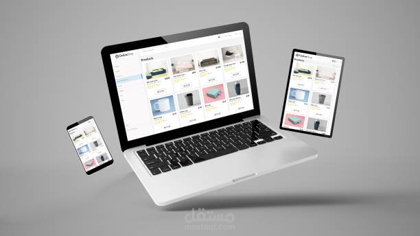 تصميم متجر الكتروني عصري و متجاوب باستخدام HTML , CSS, JAVASCRIPT