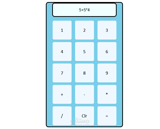 آلة حاسبة باستخدام html / css / js