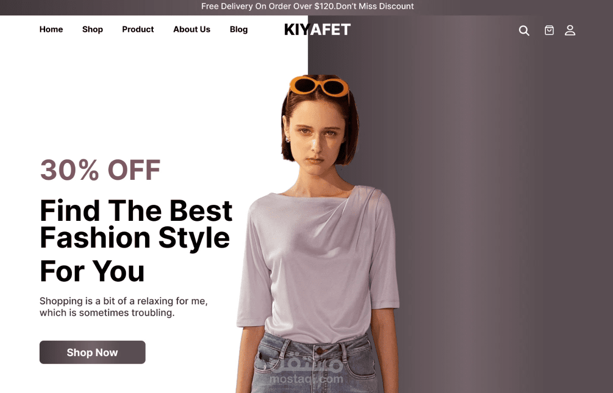 Kiyafet هو تطبيق متجر إلكتروني متخصص في بيع الملابس، تم تصميمه ليمنح المستخدمين تجربة تسوق أنيقة وسهلة من خلال واجهات جذابة وتجربة مستخدم مدروسة بعناية.