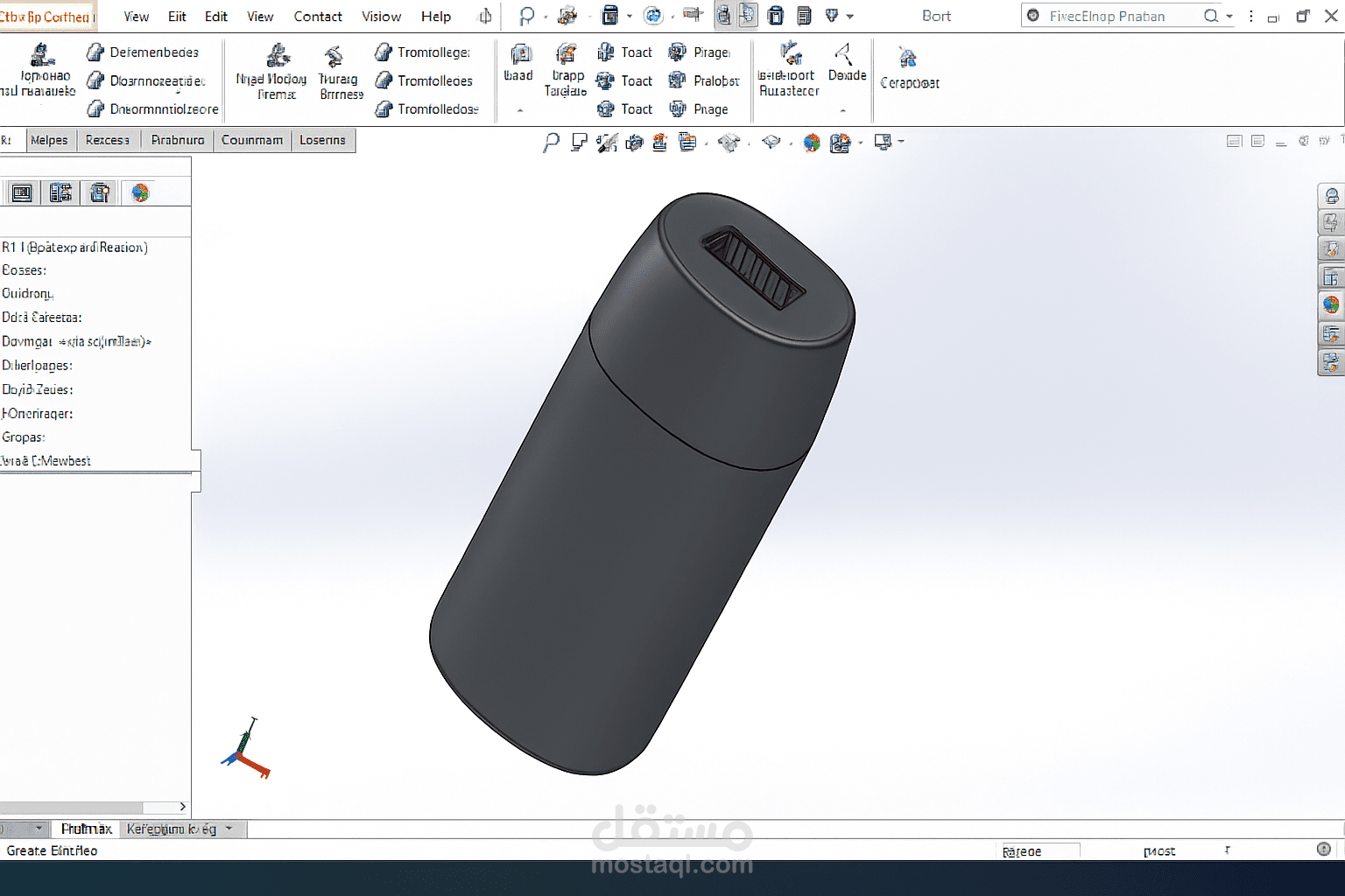 تصميم ثلاثي الأبعاد لمنتج إلكتروني باستخدام SolidWorks