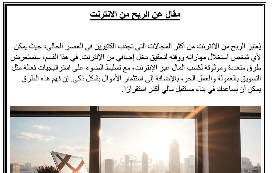 كتابة مقالات باللغة العربية