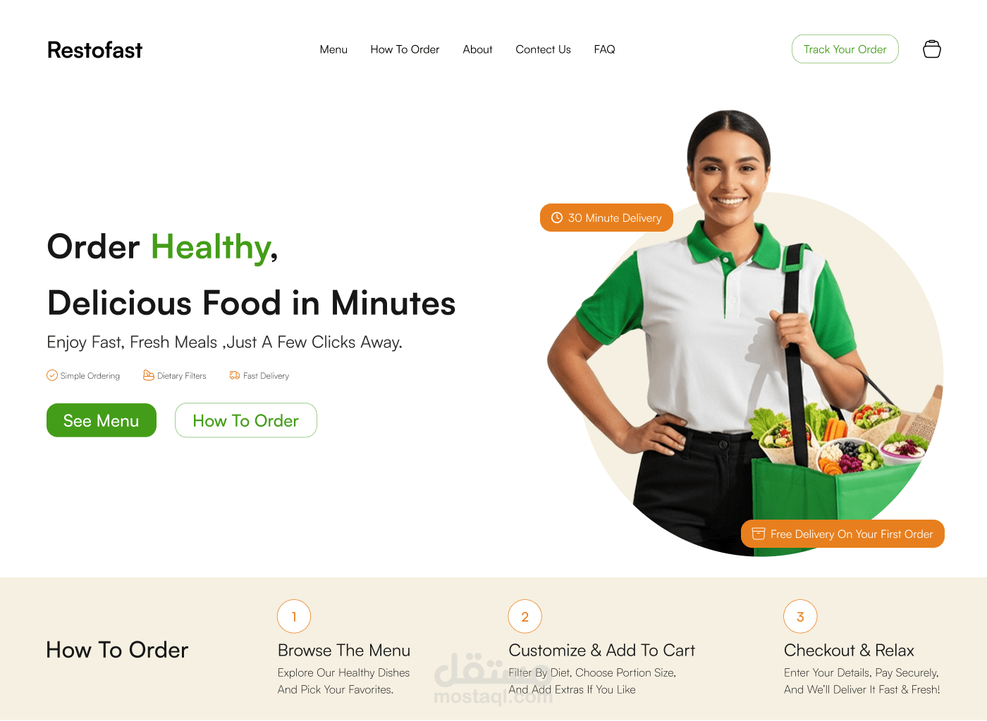 Restofast – Healthy Food Delivery Website