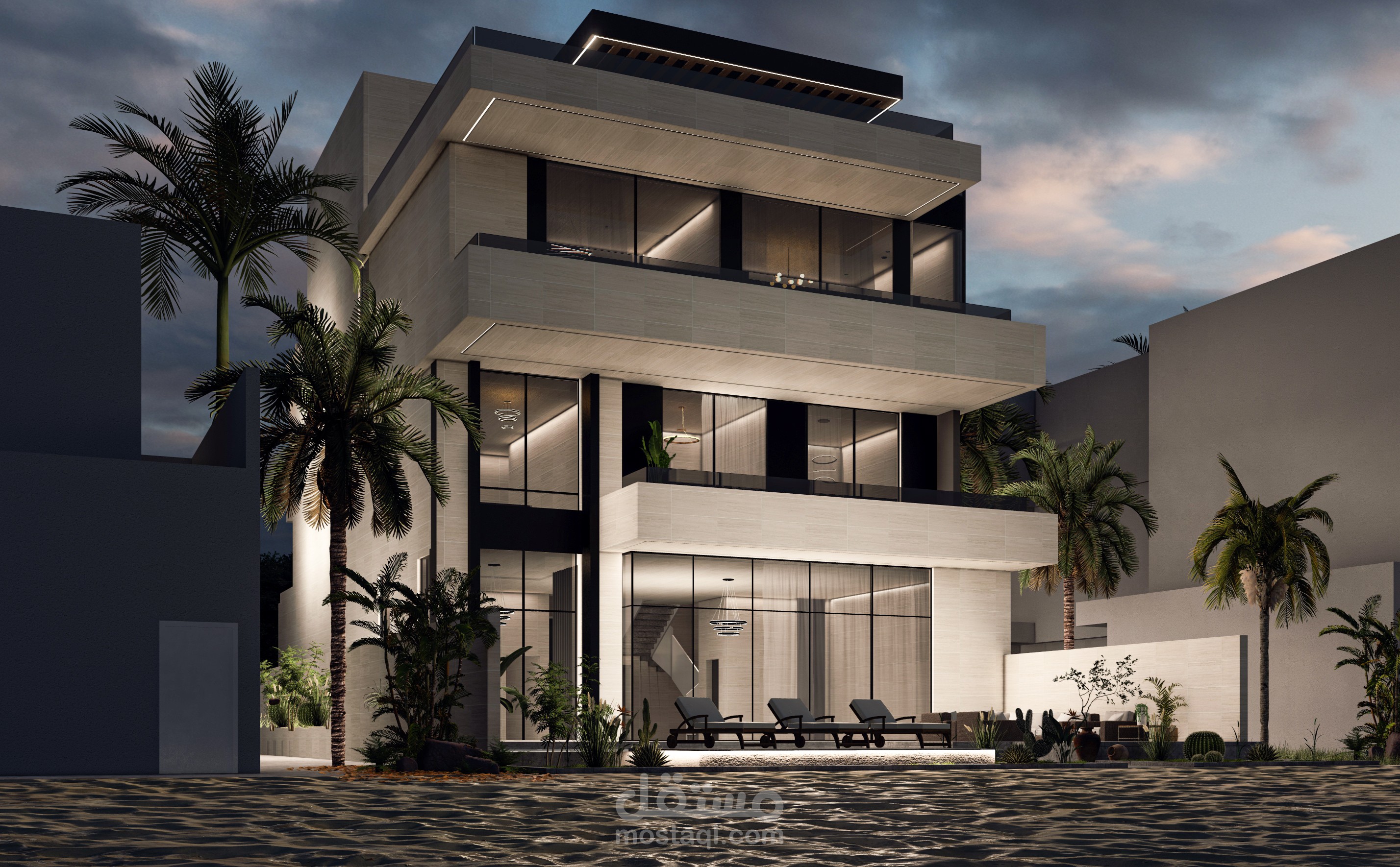 تصميم شاليه في منطقة خيران