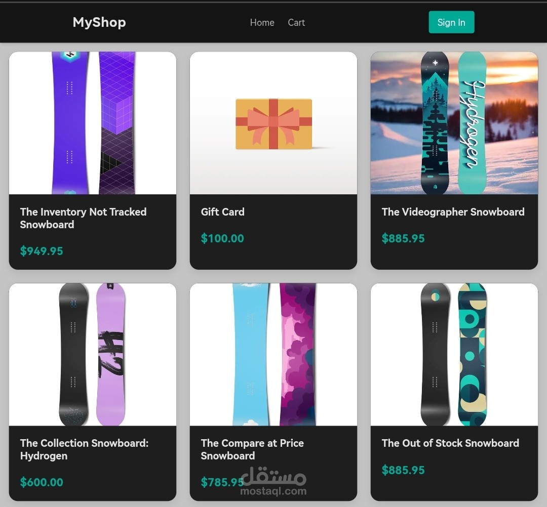Demo shopify with Next.js