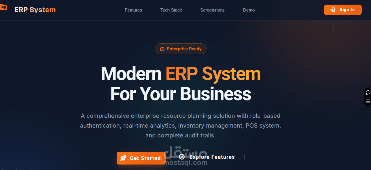 نظام إدارة موارد المؤسسات المتكامل (ERP System) باستخدام .NET و Angular
