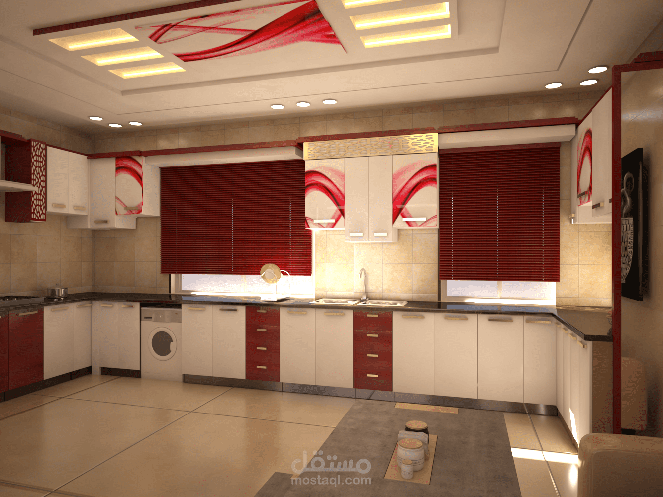 تصميم داخلي مميز لمطبخ