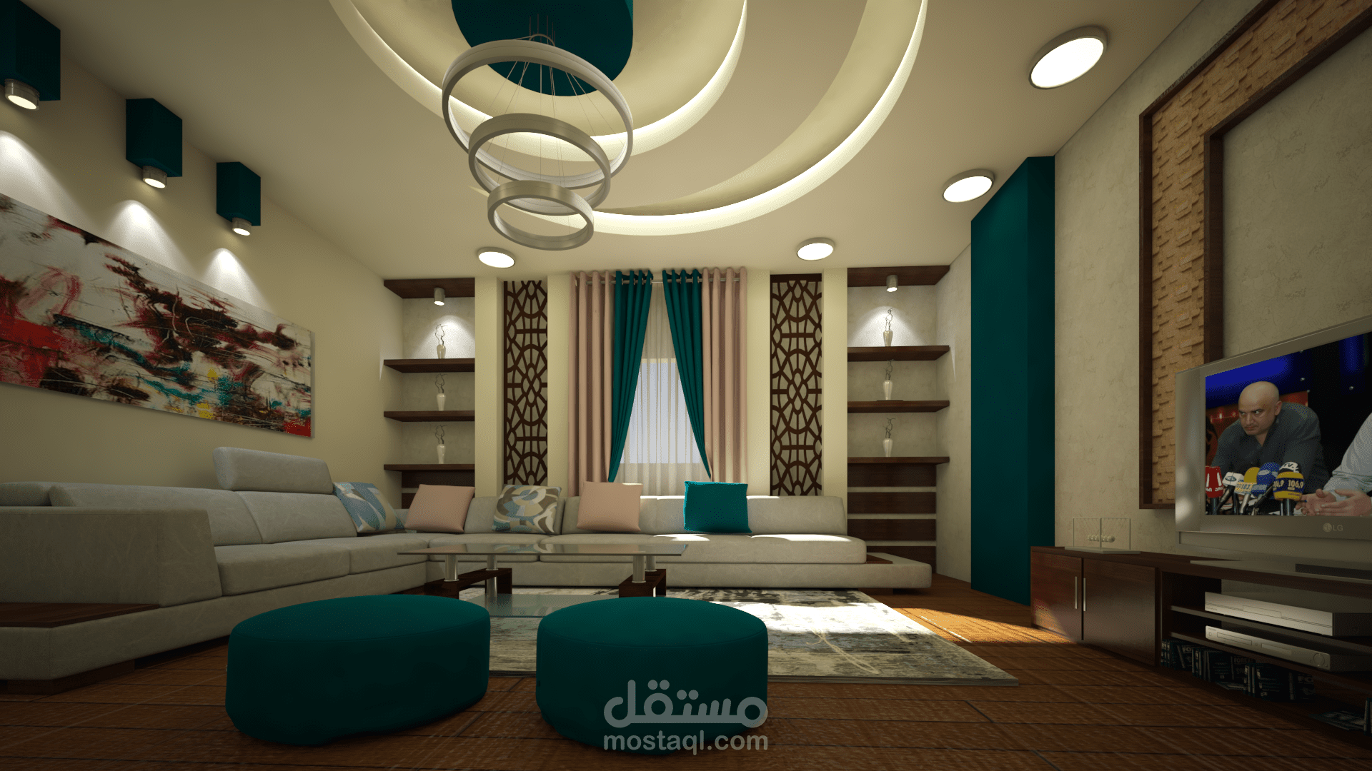 تصميم مودرن غرفة معيشة