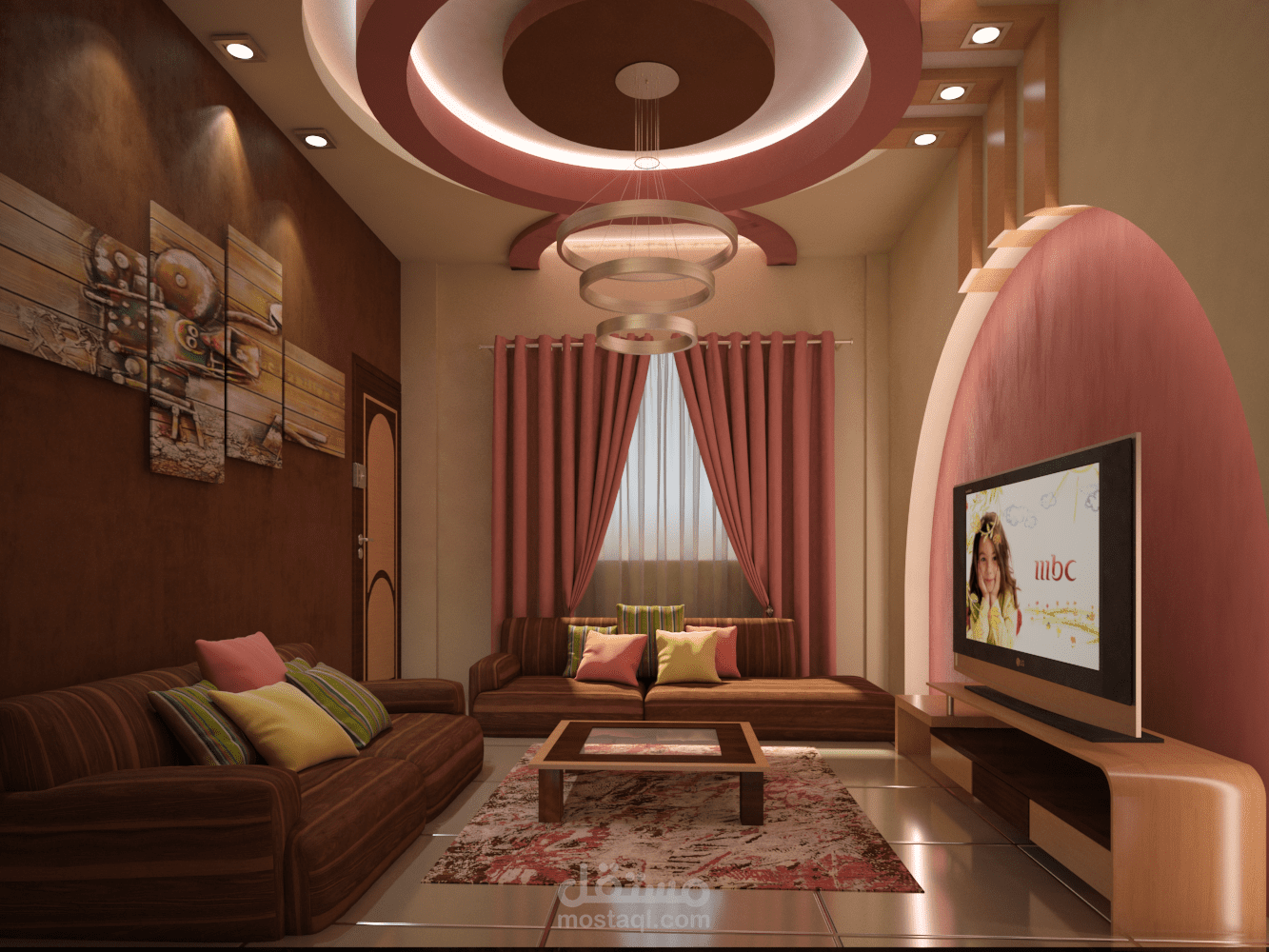 تصميم عصري لغرفة معيشة