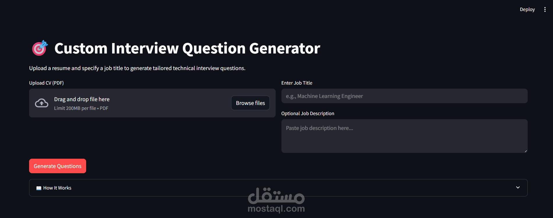 Customized Interview Question Generator AI Multi Agent System | مستقل