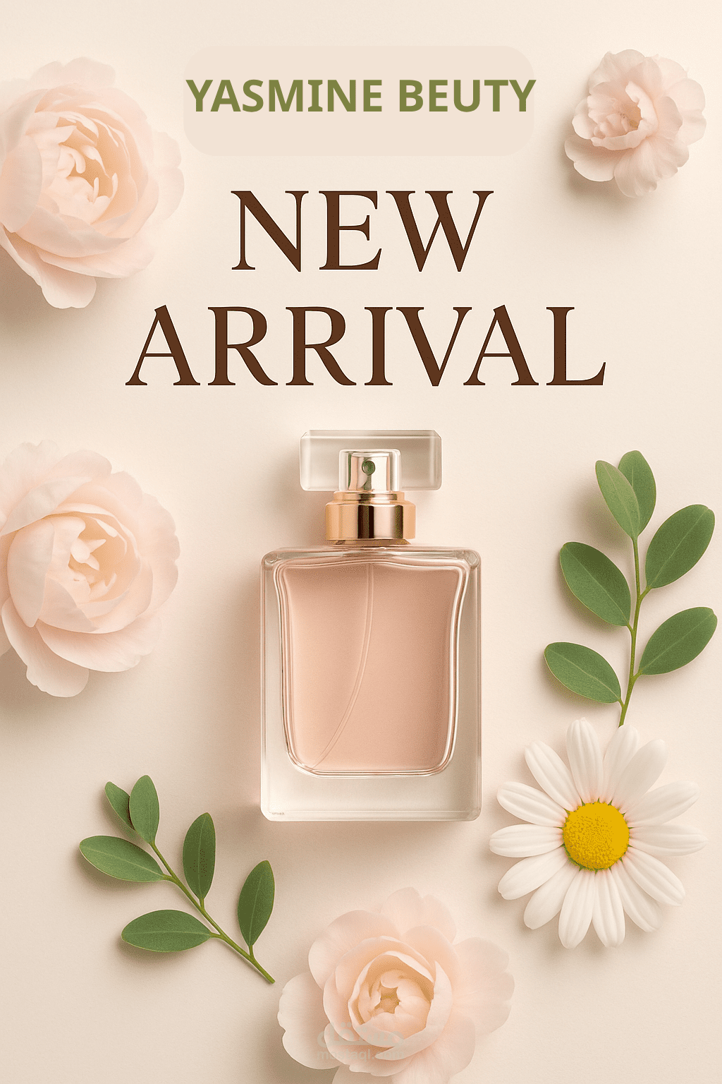 تصميم إعلان عطر نسائي أنيق – YASMINE Beauty