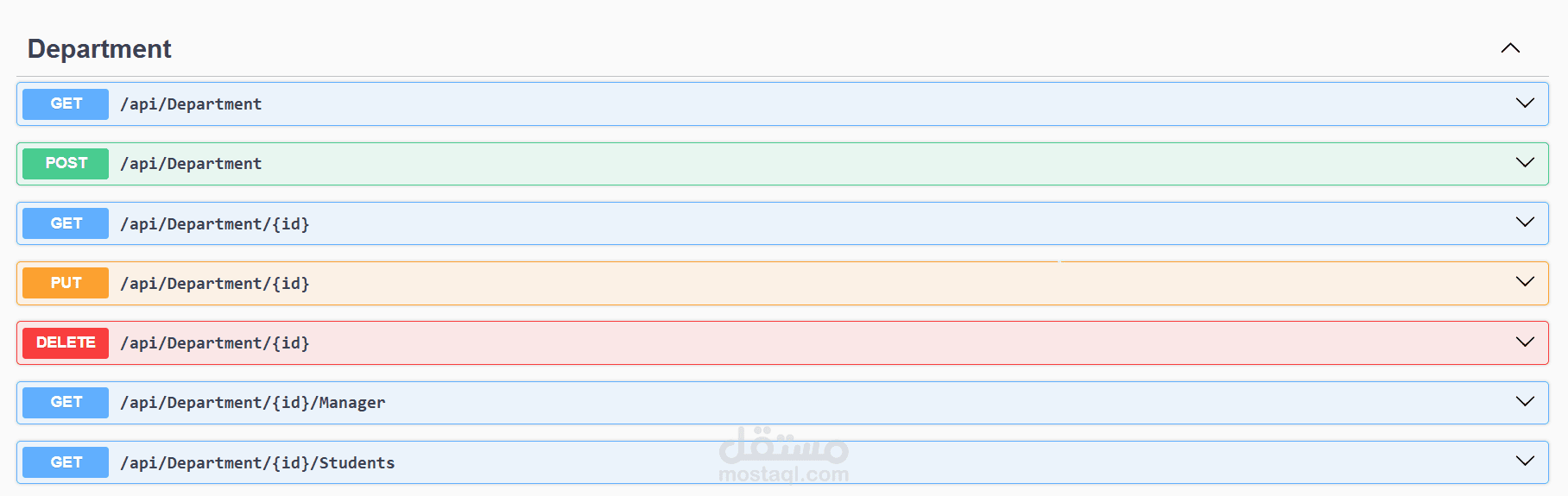 APIs for University Management system