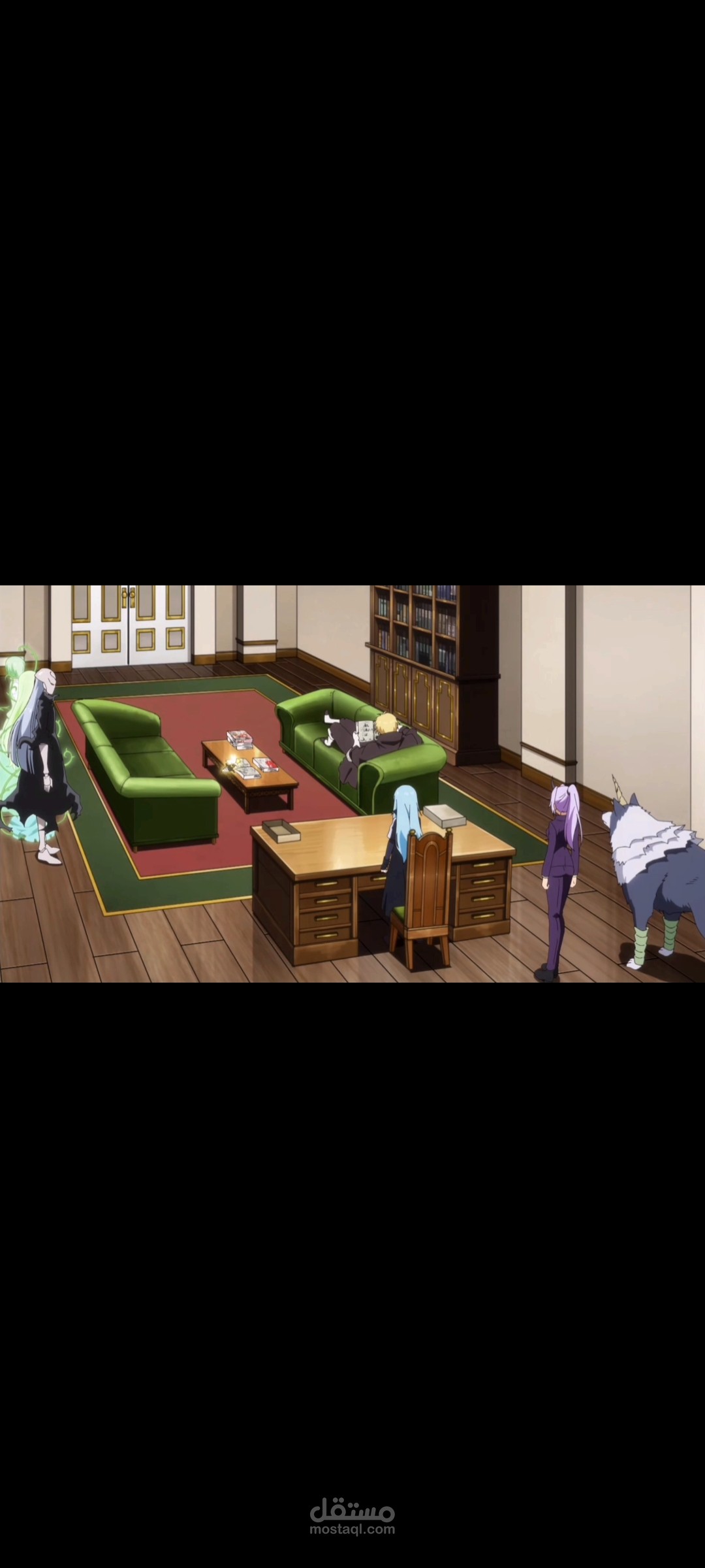 شخصيتين من anime ياباني .. يتحدثان حول دعوة شخصية ما إلى حفل ..