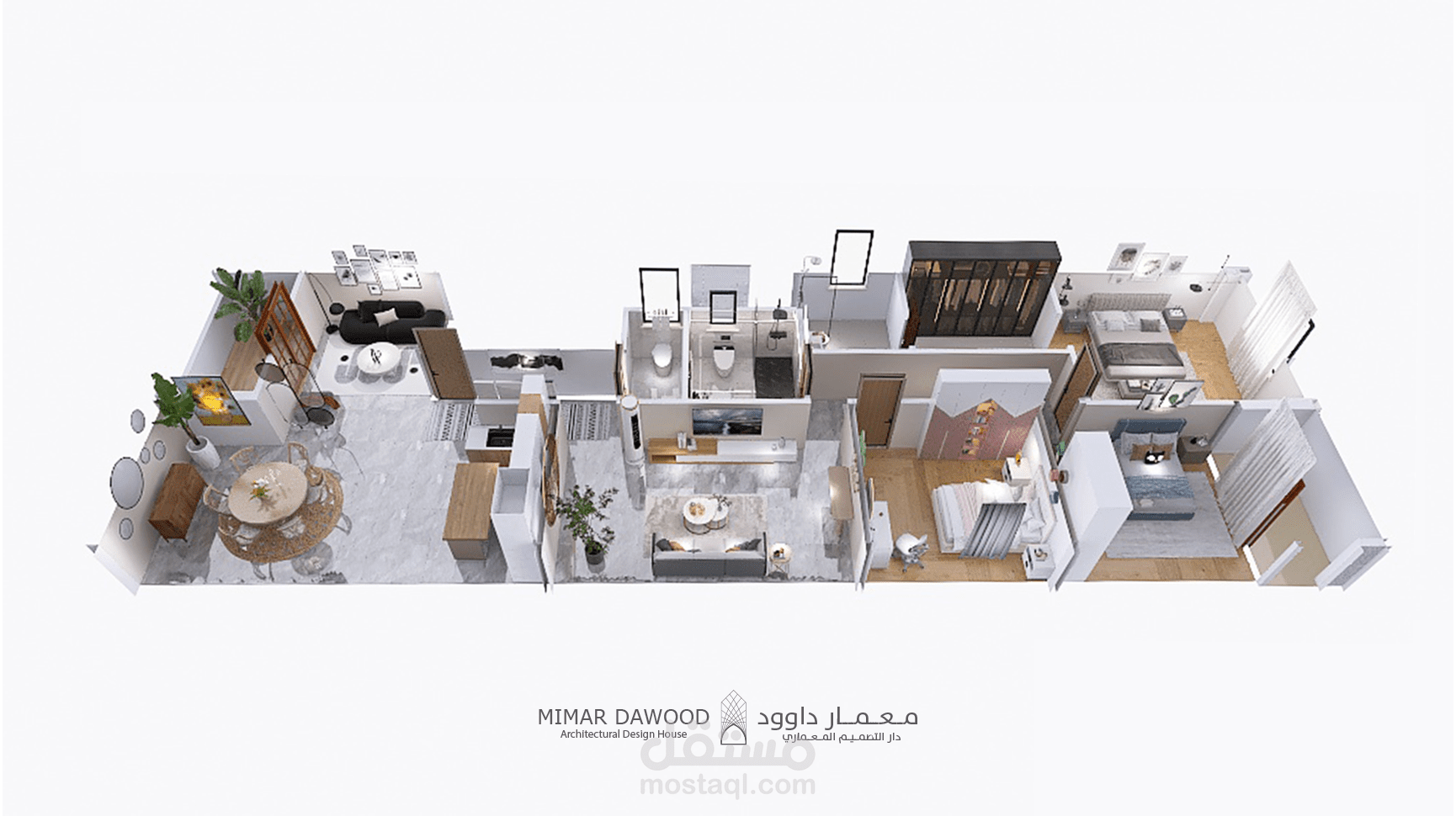 تصميم داخلى لشقه سكنيه