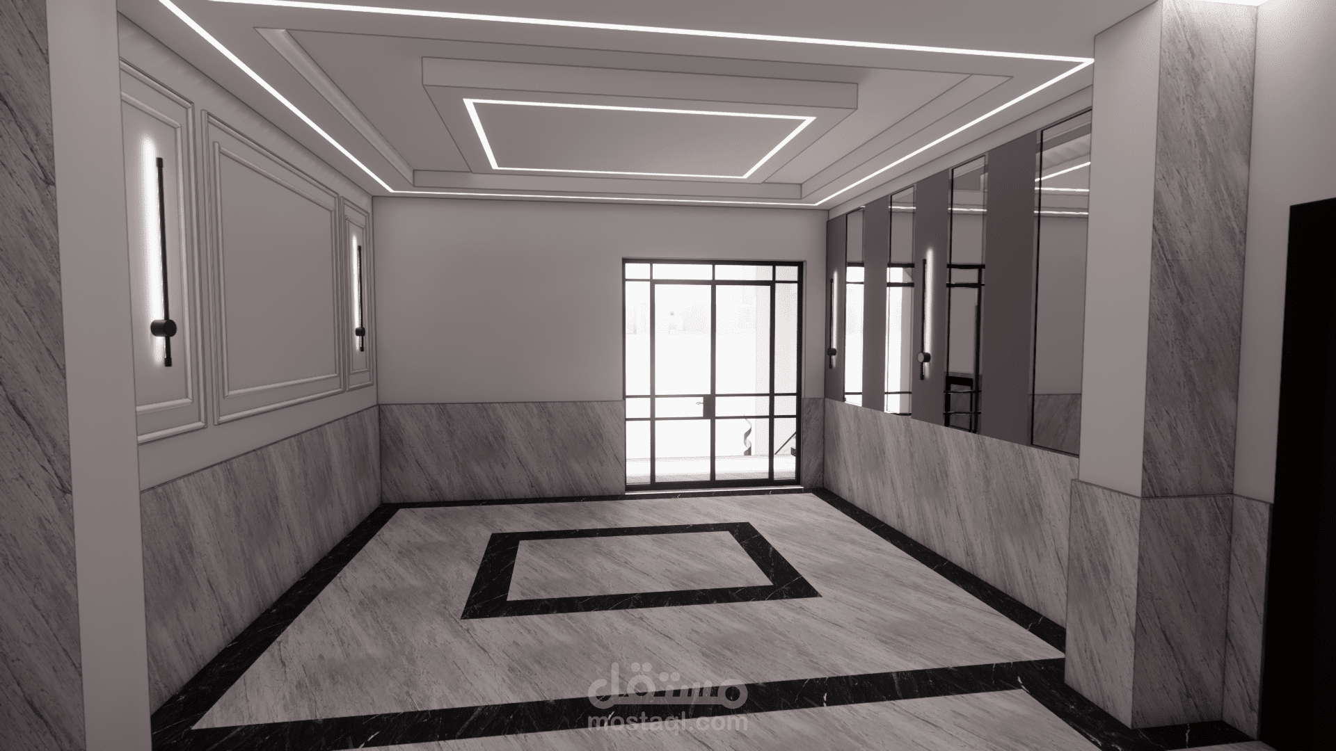 تصميم مدخل عماره سكنيه