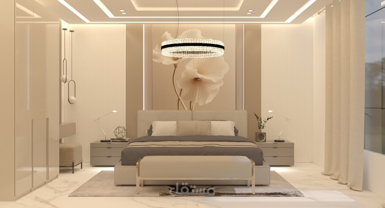 تصميم غرفة نوم في المملكة العربية السعودية