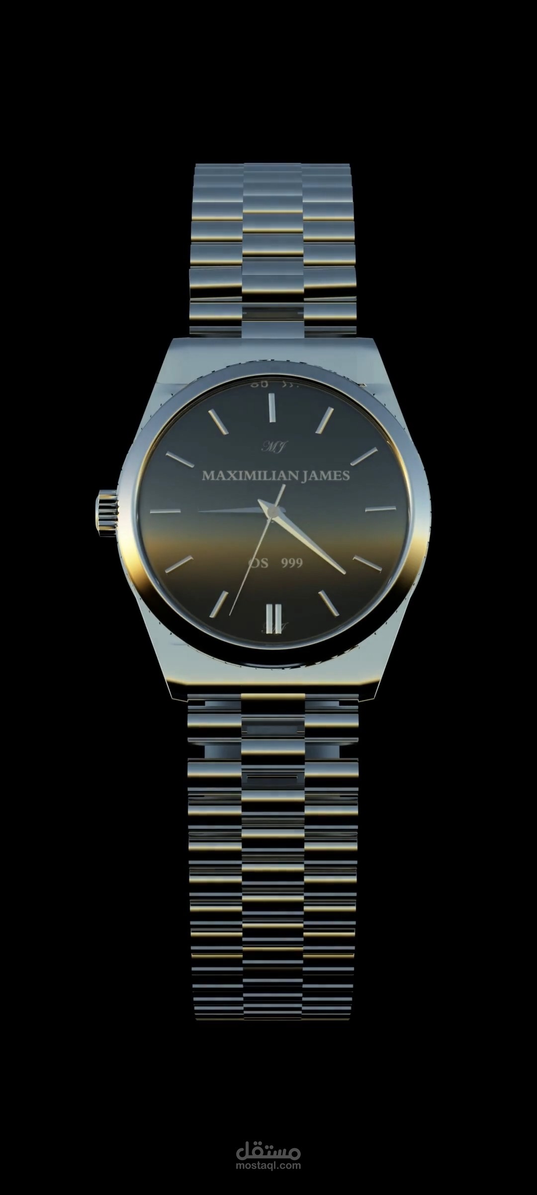 تصميم ساعة يد ثلاثية الأبعاد مع عرض متحرك احترافي - Blender 3D Animation