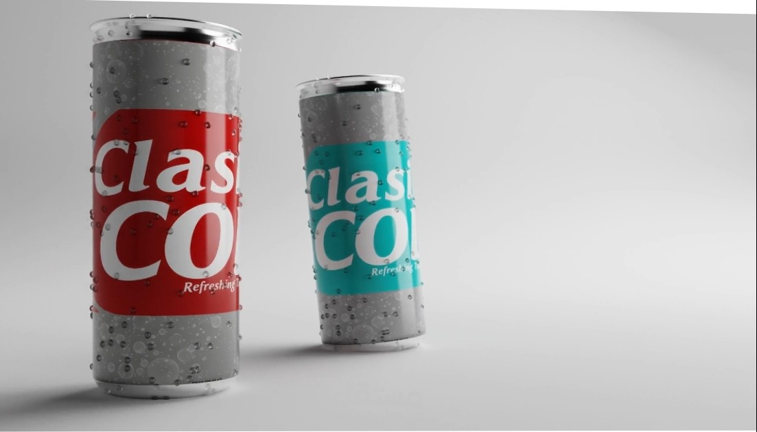 تصميم ثلاثي الأبعاد لعلبة عصير مع عرض متحرك جذاب - Blender 3D Animation