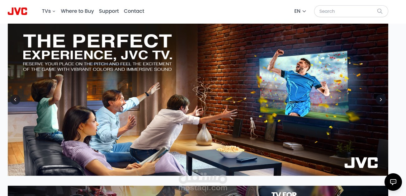 تصميم وتطوير موقع إلكتروني لعلامة JVC البحرين