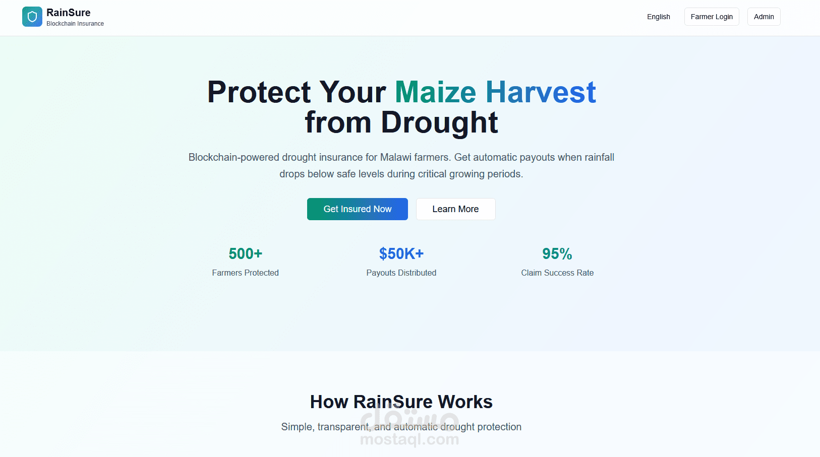 RainSure (Agricalture Insurance System)