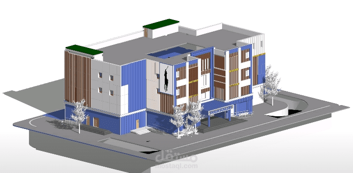 رسومات تنفيذية لمبني متعدد الاستخدام