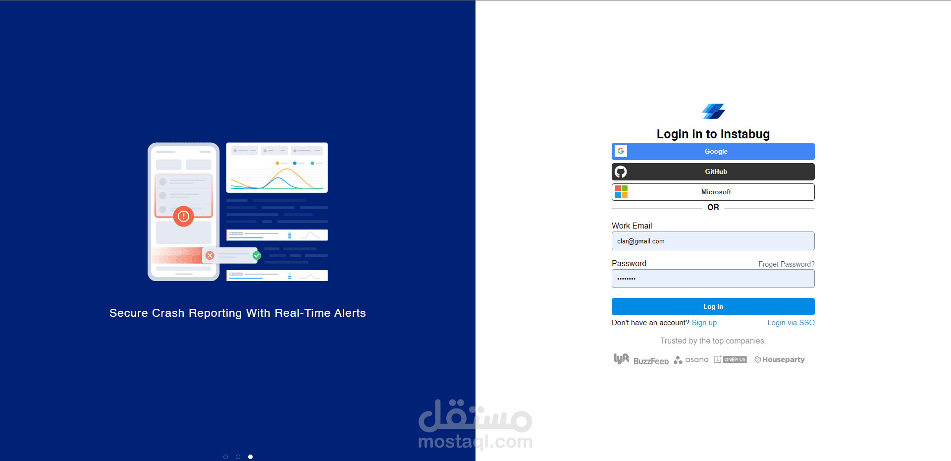 Instabug Login