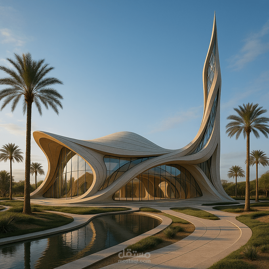 تصميم معماري لمسجد ٢